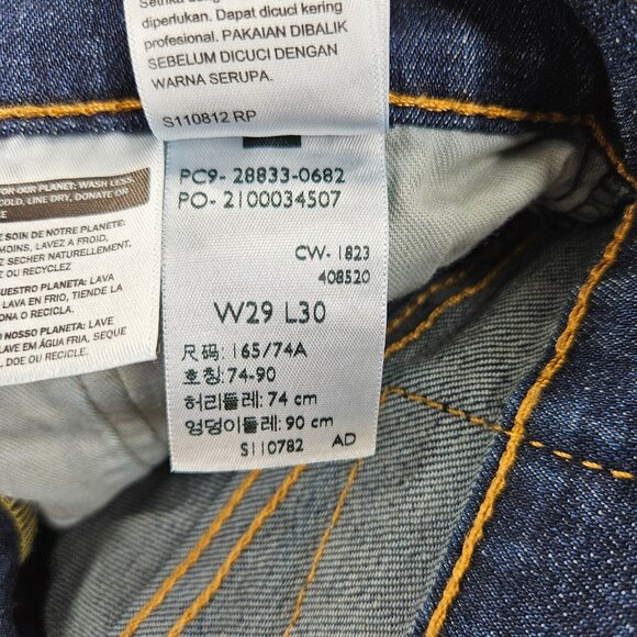 Levis 512 Slim Taper Jeans Mens 29x30 Blue Denim Levi's Flex Stretch Comfort Fit - Picture 6 of 16